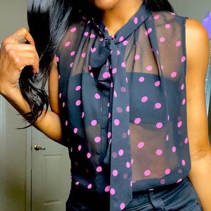 Black sheer blouse
